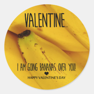 Sticker Rond Devenir fou/folle de toi pour la Saint-Valentin