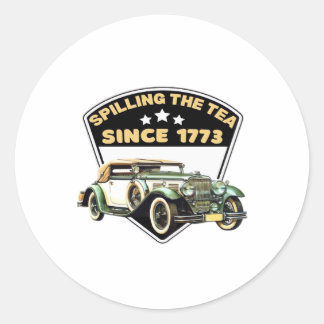 Sticker Rond Déverser Le Thé Depuis 1773 Premium