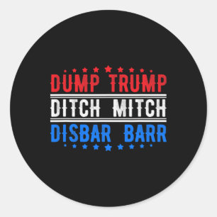 Sticker Rond Déverser Trump Abandonner Mitch Disr Rr Couleur Du
