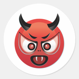 Sticker Rond Devil Emoji