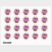 Sticker Rond Devil Food Cupcake (Feuille)