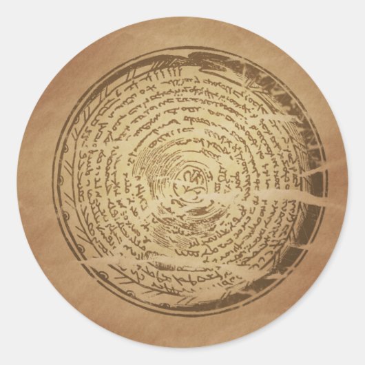 Sticker Rond Devil Piège la magie assyrienne Charms (Devant)