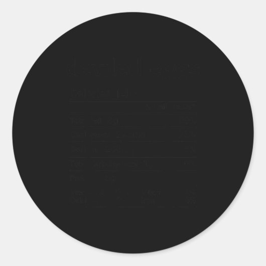 Sticker Rond Deviled Egg Nutrition Facts Funny Thanksgiving Din (Devant)