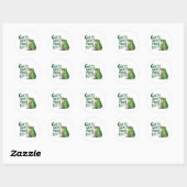 Sticker Rond "Devine Quel Cul de Grenouille" Blague Drôle et Id (Feuille)