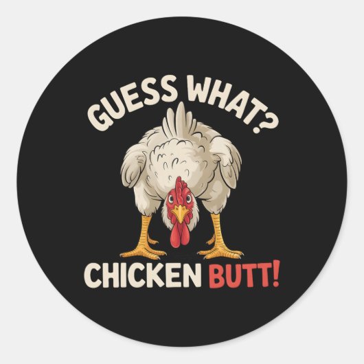 Sticker Rond Devine quoi Cul de Poule _14 (Devant)
