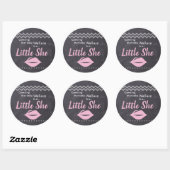 Sticker Rond "Deviner la petite fille" - "Little She" (Feuille)