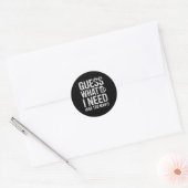 Sticker Rond Devinez ce dont j'ai besoin (Enveloppe)