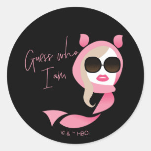 Sticker Rond Devinez Qui Je Suis - Le Lotus Blanc