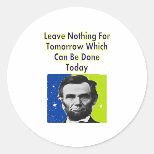 Sticker Rond Devis Abe Lincoln T-Shirts & Cadeaux (Devant)