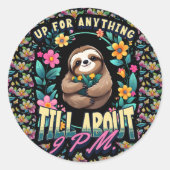 Sticker Rond Devis Fantaisie sur toute l'impression (Devant)