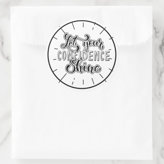 Sticker Rond Devis motivationnel (Sac)