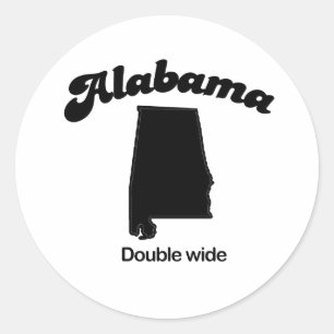 Sticker Rond Devise de l'Alabama - double large