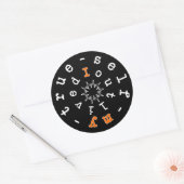 Sticker Rond Devise existentielle : J'ai survécu à mon vrai moi (Enveloppe)