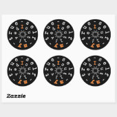 Sticker Rond Devise existentielle : J'ai survécu à mon vrai moi (Feuille)