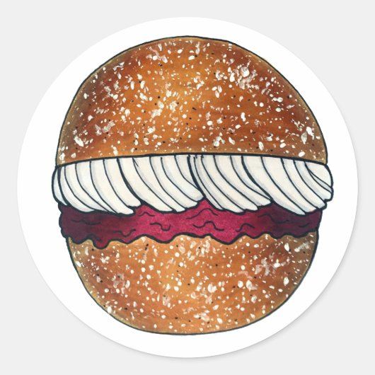 Sticker Rond Devonshire Split British Pâtisseries Grande-Bretag (Devant)