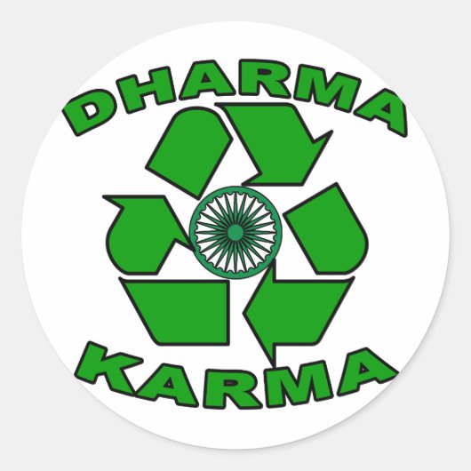 Sticker Rond Dharma Karma Eco Design (Devant)