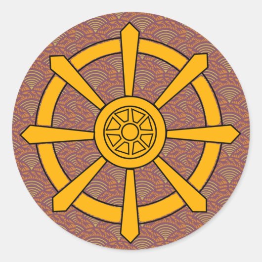 Sticker Rond Dharma Wheel (Devant)