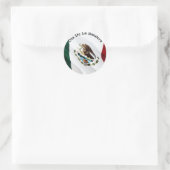 Sticker Rond Día de la Bandera (Jour du Drapeau Mexicain) (Sac)
