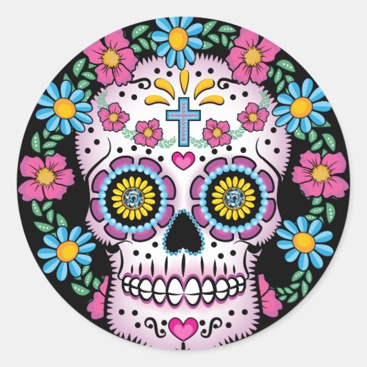 Sticker Rond Dia de los Muertos (Devant)
