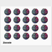 STICKER ROND DIA DE LOS MUERTOS (Feuille)