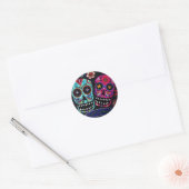 STICKER ROND DIA DE LOS MUERTOS (Enveloppe)