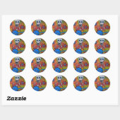 STICKER ROND DIA DE LOS MUERTOS (Feuille)