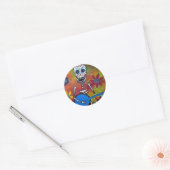 STICKER ROND DIA DE LOS MUERTOS (Enveloppe)