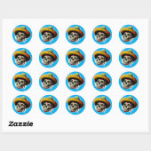 Sticker Rond Dia de los Muertos 4 (Feuille)