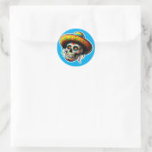 Sticker Rond Dia de los Muertos 4 (Sac)