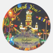 Sticker Rond Dia de Los Muertos Merci PV-190130 (Devant)