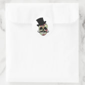 Sticker Rond Dia De Los Muertos Skeleton (Sac)