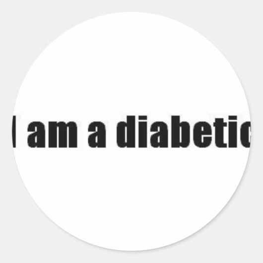 Sticker Rond Diabétique (Devant)