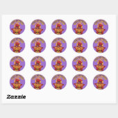 Sticker Rond Diable (Feuille)