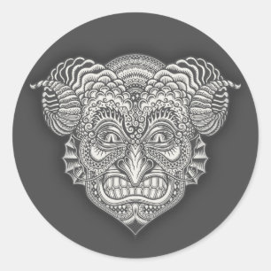 Sticker Rond Diable dans les détails