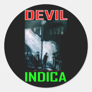 STICKER ROND DIABLE INDICA