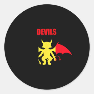 Sticker Rond Diables de Belgique Football