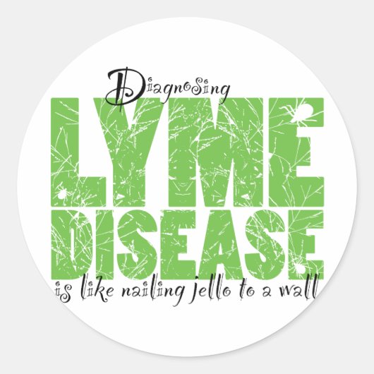 Sticker Rond Diagnostic de la maladie de Lyme (Devant)