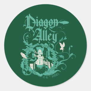 Sticker Rond DIAGON ALLEY™ Graphique Vintage