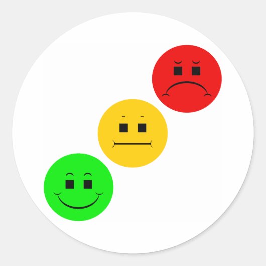 Sticker Rond Diagonal Moody Stoplight Sans Stripe (Devant)
