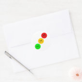 Sticker Rond Diagonal Moody Stoplight Sans Stripe (Enveloppe)