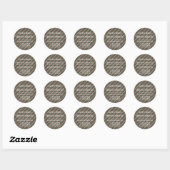 Sticker Rond Diagonal Stripes Entreprise / Profil (Feuille)