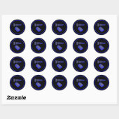 Sticker Rond Diagonale de distorsion (Feuille)