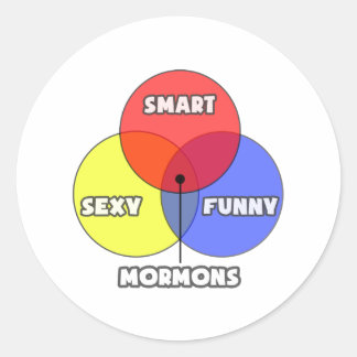 Sticker Rond Diagramme de Venn .. Mormons