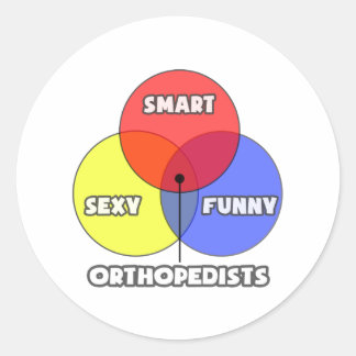 Sticker Rond Diagramme de Venn .. Orthédiste