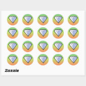 Sticker Rond Diamant (Feuille)