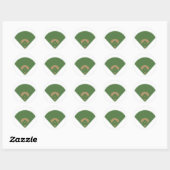 Sticker Rond Diamant de baseball : (Feuille)