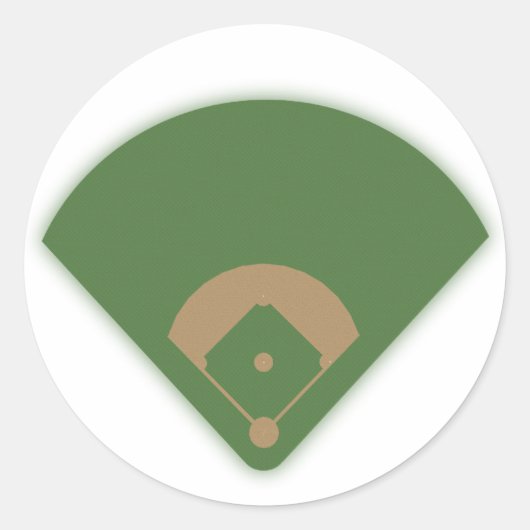 Sticker Rond Diamant de baseball : (Devant)