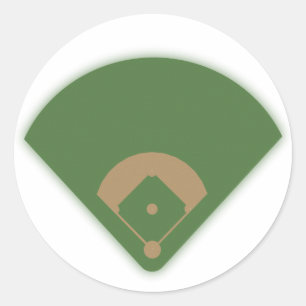 Sticker Rond Diamant de baseball :