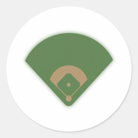 Sticker Rond Diamant de baseball : (Devant)