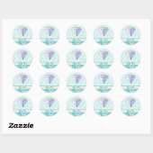Sticker Rond Diamant ; mignon (Feuille)